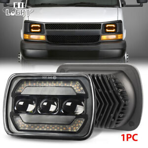 5x7'' 7x6'' LED Headlight Hi/Lo DRL For Chevy C1500 C2500 K1500 Suburban Pickup
