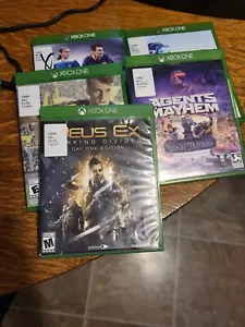 Lot of 5 xbox one games: Deus Ex, Fifa 17 and 16, Agents Mayhem, Infinite Air z4 - Picture 1 of 13