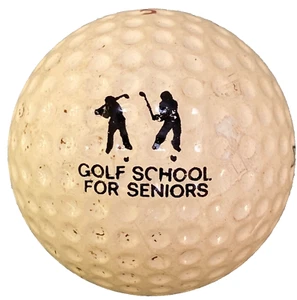 Golf School For Seniors Logo Golf Ball Vintage Spalding Top-Flite #5 Old Collect - Picture 1 of 6