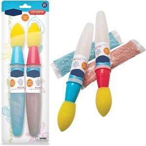 2 Pack Sidewalk Chalk Paint Brush With Liquid Chalk. Sidewalk Chalk Bulk - Picture 1 of 6