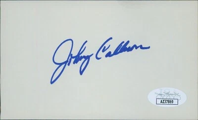 Johnny Callison Philadelphia Phillies Signed 3x5 Index Card JSA Authenticated - Image 1 of 2