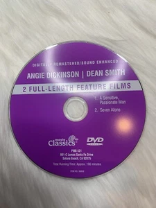 A Sensitive, Passionate Man/Seven Alone - Double Feature (DVD) DISC ONLY - Picture 1 of 1