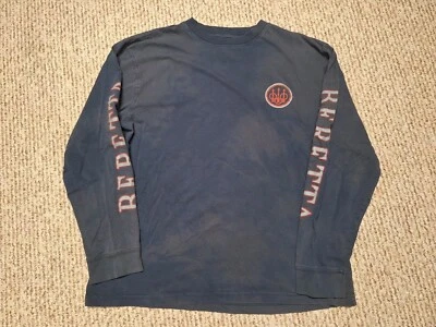 Camiseta BERETTA Gun Ammo Negra Manga Larga Logo L Retro Italia Foto 1 de 4