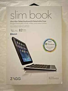 Teclado y estuche desmontable ultra delgado para tableta ZAGG Slim Book para iPad mini/2/3 - Imagen 1 de 7