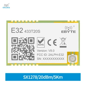 E32-433T20S LoRa 433MHz UART ricetrasmettitore wireless a lungo raggio modulo RF 5KM 20dBm - Foto 1 di 5