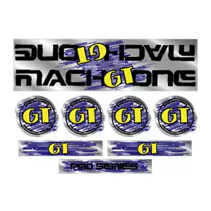 1989 GT BMX - Mach One - Black on Chrome - decal set - Picture 1 of 1