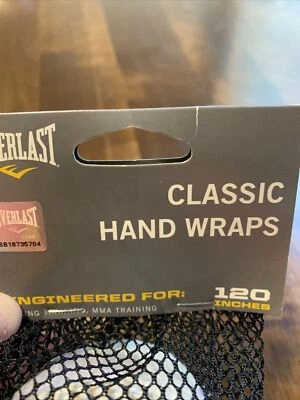 Everlast Boxing / MMA  Classic Training  Level 1 Hand Wraps 2-Pk Black/white - Image 1 of 4