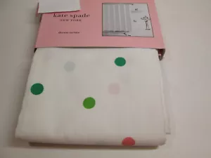 Kate Spade New York Shower Curtain 72"x72" Bakery Dot ~ Green and Soft Pink - Picture 1 of 5