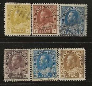 CANADA Classics...Sc #113-118...Used...1911/25...SCV $31.50 - Picture 1 of 1