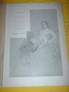 Cantiques d'Amour 12 planches illustrées par NEUMONT MAURICE / A. BARRET 1894 - Picture 1 of 5