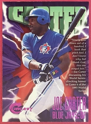 Joe Carter 1997 Circa Rave #273 /150 #D 141/150 Blue Jays - Image 1 of 2