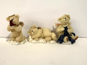 Lote de 3 estatuillas de resina Boyd's Bears and Friends Lil’ Wings - Imagen 1 de 6