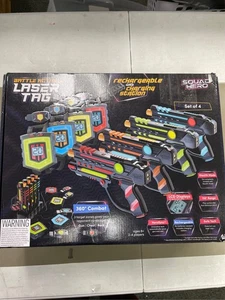 Squad Hero wiederaufladbarer Lasertag Spielzeug Geschenk - 4 Blaster & Westen - Alter 8+, Bir 1 - Bild 1 von 2