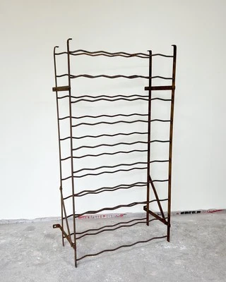 Vintage Heavy Duty Steel Wine Rack | Rustic Industrial Bottle Storage - Image 1 of 4