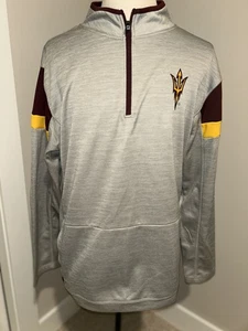 NEU Colosseum Arizona State Sun Devils Langarm 1/4 Reißverschluss Pullover 2XL hellgrau - Bild 1 von 6