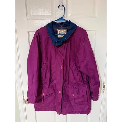 Chaqueta De Colección Pacific Trail Púrpura Borgoña Forrada a Cuadros Tareas de Granero Campo Talla L Foto 1 de 4