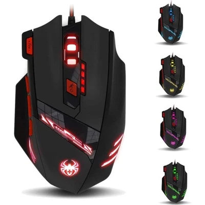 Gaming Maus, 9200 DPI, 8 Tasten, LED, USB, Gewichtstuning, Profi Gamer - Bild 1 von 4