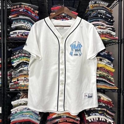 Camiseta de béisbol blanca para mujer Majestic New York Yankees talla XL MLB Foto 1 de 4
