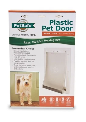 PetSafe Premium Plástico Puerta Perro Medio Fácil Instalación Marco Duradero PPA00-10959 Foto 1 de 4