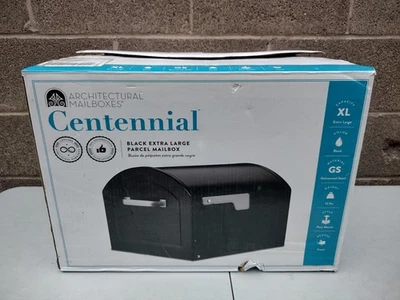 Centennial Post-Mount Mailbox, Black, Extra Large Architectural Mailboxes Mail B - Image 1 of 4