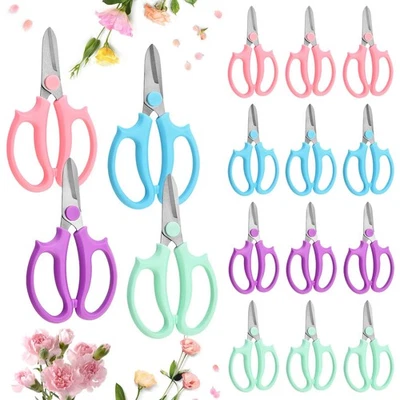 16 Pcs Flower Scissors, Stainless Steel Garden Pruning Shears Plant Floral Sh... - Image 1 of 2