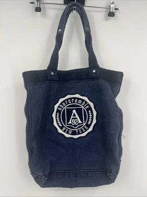 Parche bolso de mano de lona azul Abercrombie Nueva York Foto 1 de 4