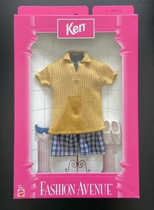1997 Fashion Avenue Ken gelb Polo, Shorts, Schuhe, Sonnenbrille #18099 NEU - Bild 1 von 6