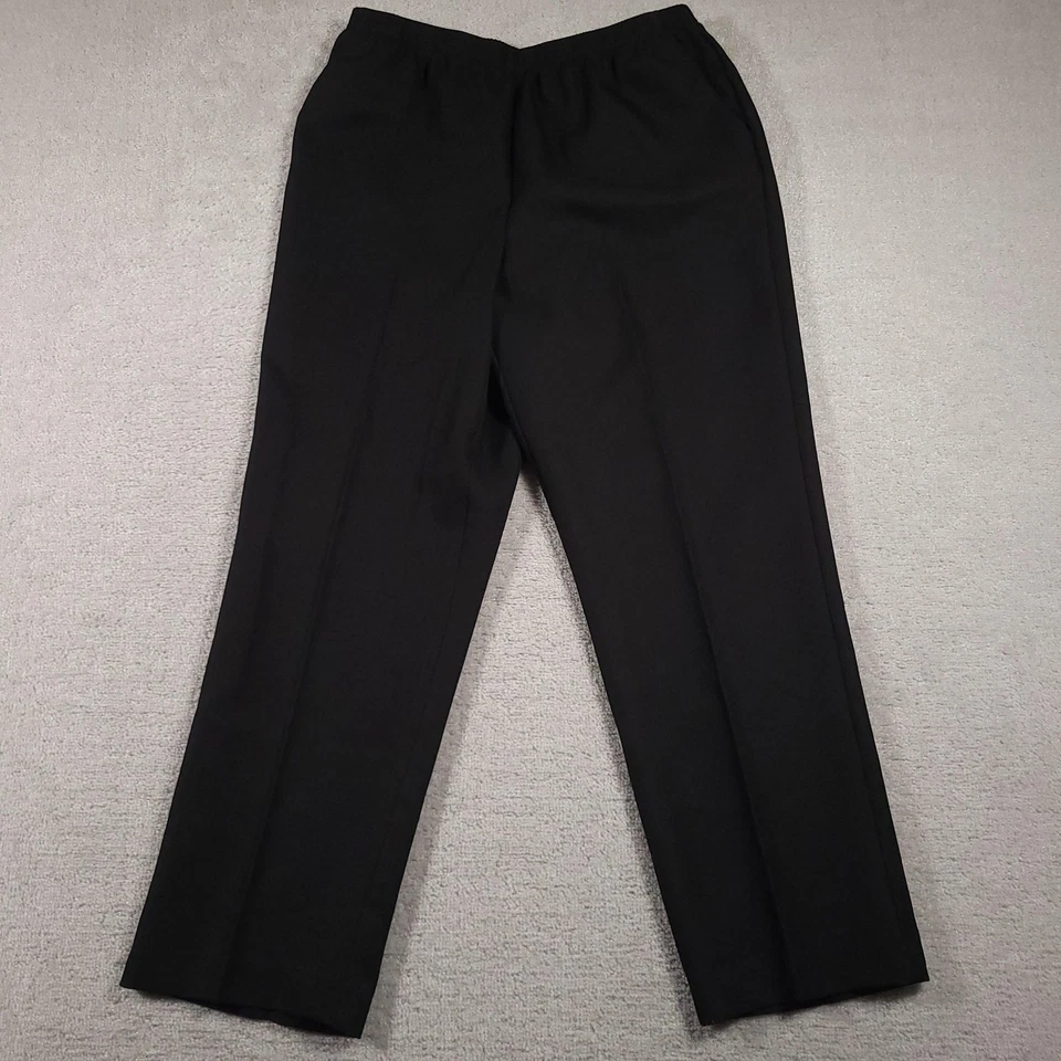 Alfred Dunner Pants Womens 16 Pull On Straight Leg Stretch Classic Polyester - Image 1 of 4