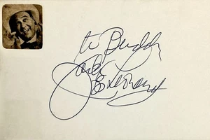 JACK E. LEONARD Signed Autograph 4x6 INDEX CARD The World of Abbott and Costello - Picture 1 of 6