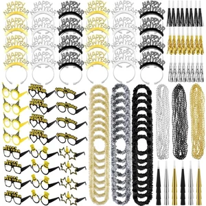 144 Pieces 2026 New Years Eve Party Supplies Includes Glasses Headband Noisem... - Picture 1 of 7