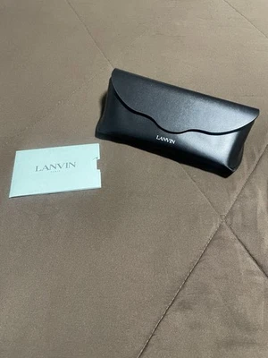 Lanvin Black Rectangular Rimless with Gold Accents Unisex Sunglasses - Image 1 of 3