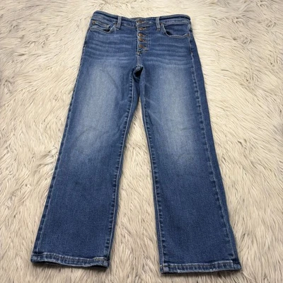 Joe's Jeans Women's 29 Medium Wash Callie High Rise Cropped Boot Jeans Button - Image 1 of 4