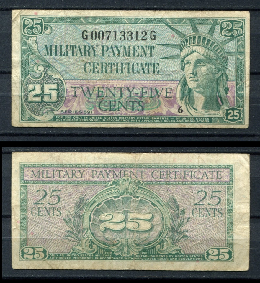 USA 1961 • P# M45 • 25 cents block 6 • series 591 • F* (N-1859) - Image 1 of 1