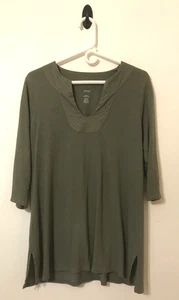 Top túnica Jill purejill trapunto talla mediana bordado 70 % algodón 30 % lino - Imagen 1 de 13