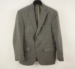 Cappotto sportivo Hart Schaffner Marx lana seta lino 'Chicago' uomo 44R grigio Hopsack - Foto 1 di 15
