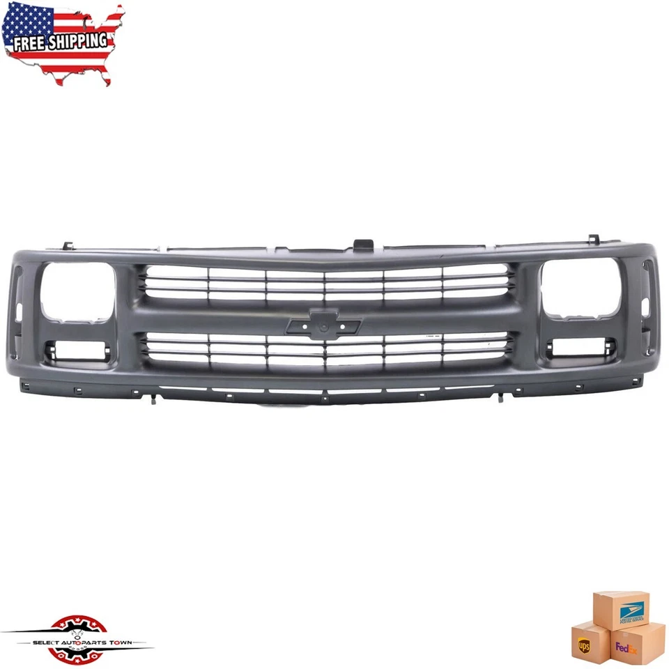 Fits 1996-2002 Chevrolet Express 1500  New Front Grille Assembly Painted Gray - Imagem 1 de 4