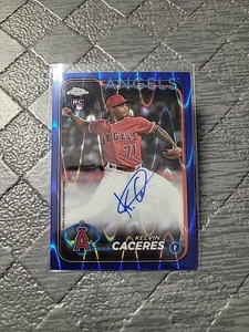 2024 Topps Chrome Kelvin Caceres Blue Refractor Autograph RC #/150 - Picture 1 of 2