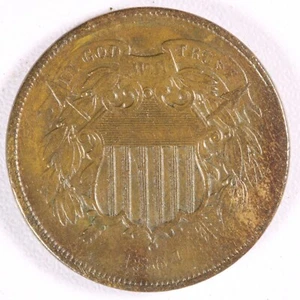 1864 2c pieza Lg lema - XF - Imagen 1 de 2