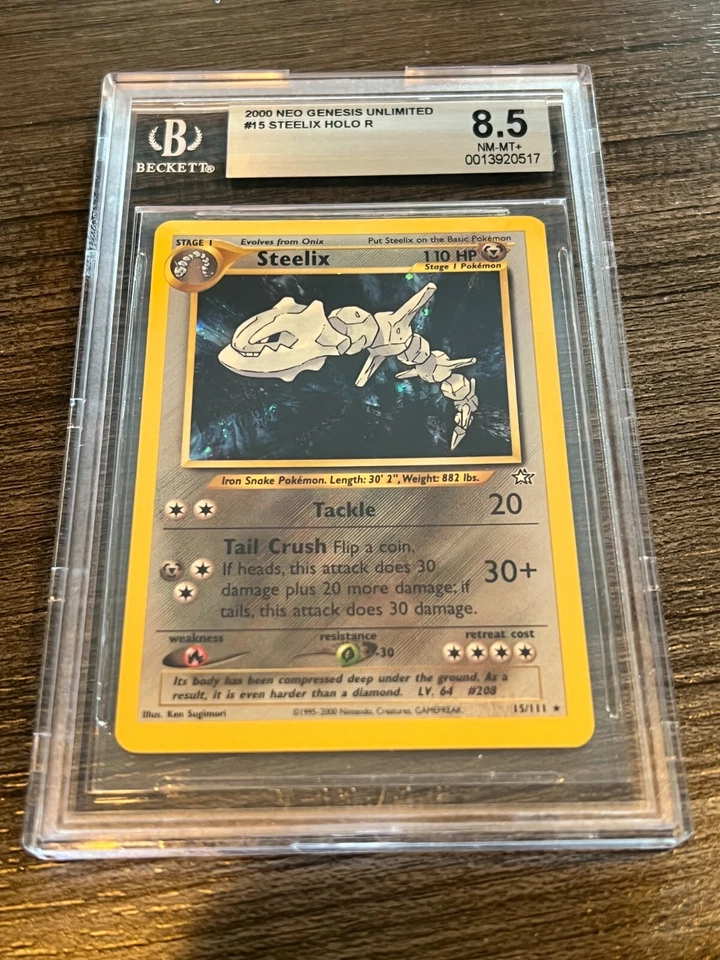 #15 2000 Neo Genesis Steelix Holo – BGS 8.5 - (PSA/CGC) - Image 1 of 1