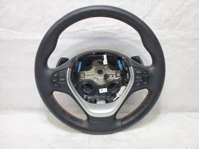 BMW 428i 2016 volante cuero con puntadas rojas paleta OEM 9383878 Foto 1 de 4