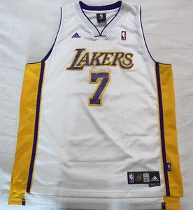 Vintage Adidas Lamar Odom Swingman Lakers Jersey. Classic White/Gold. [Sz Large] - Picture 1 of 21