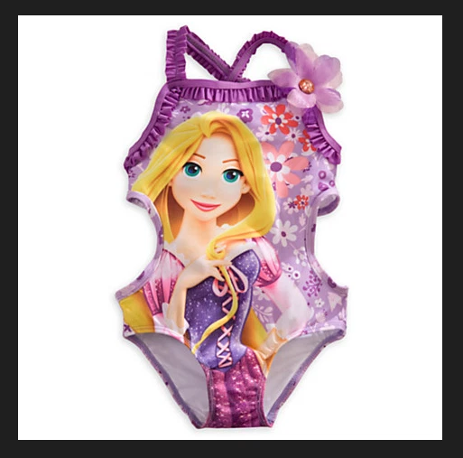 [Disney Store] Traje de baño Rapunzel Trikini para niñas - Talla 4 y 5/6 - Nuevo Foto 1 de 1