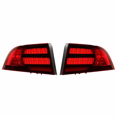 Left&Right Side Tail Lights Lamps Red Lens w/Bulbs For Acura TL Type-S 2004-2008 - Image 1 of 4