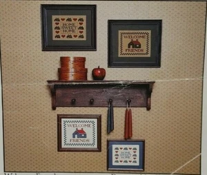 Welcome Friends Counted Cross Stitch Pattern, The Cricket Collection No. 9 - Picture 1 of 3