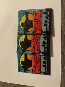 Tarjetas coleccionables de colección Robin Hood Príncipe de los Ladrones 3 paquetes sellados Topps 1991 - Imagen 1 de 1