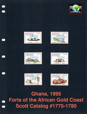 Valor Scott de $5,50 - 1995 GHANA Forts, estaciones de esclavos Gold Coast CV MNH NH UMM Foto 1 de 4