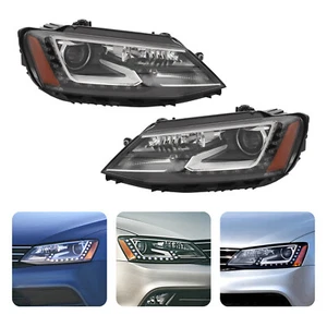 For 2015-2018 VW Jetta Xenon/HID Headlights w/LED DRL Headlamps Left&Right Pair - Picture 1 of 17