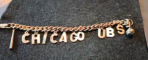 Vintage Chicago Cubs letter charm bracelet 1950's unique CUBBIES FAN. rare find - Picture 1 of 10