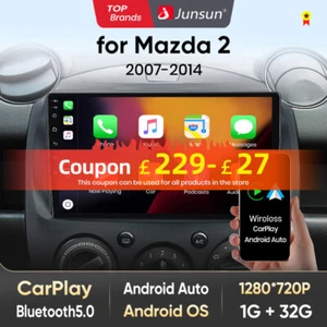 Android 13 Carplay Car Stereo Radio For Mazda 2 Demio 2007-2013 Wireless Player - Picture 1 of 12
