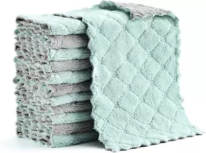 Microfiber Cleaning Cloth, Kitchen Towels, Double-Sided Microfiber Towel Lint Fr - Picture 1 of 12